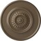 Ekena Millwork Large Floral Ceiling Medallion, Hand-Painted Warm Silver, 41 1/8"OD x 2 1/2"P CM41FLWSS - alternate 1
